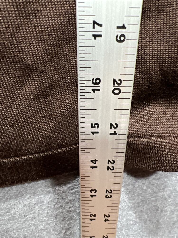 Lauren Ralph Lauren Y2K Ruffled Collar Silk Sweater Dark Brown Womens Size MP - Picture 11 of 11